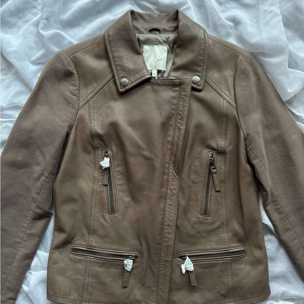 Joie Lambskin Leather Moto Jacket - Picture 3 of 15